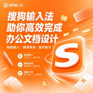 搜狗输入法办公文档输入效率示意图
