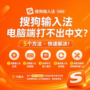 搜狗输入法电脑端打不出中文解决示意图